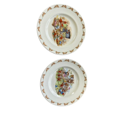 112 - Royal Doulton Bunnykins Childs Dinner Service to include two-handled cups (4), mugs (4, 3 are damage... 