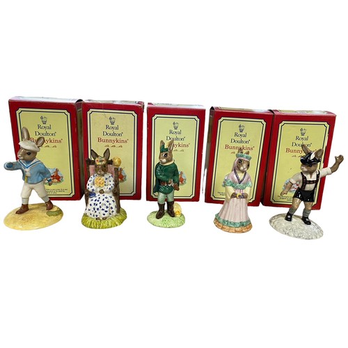 113 - Royal Doulton Bunnykins figures (19) plus money ball, to include boxed figures (5) Robin Hood DB 244... 