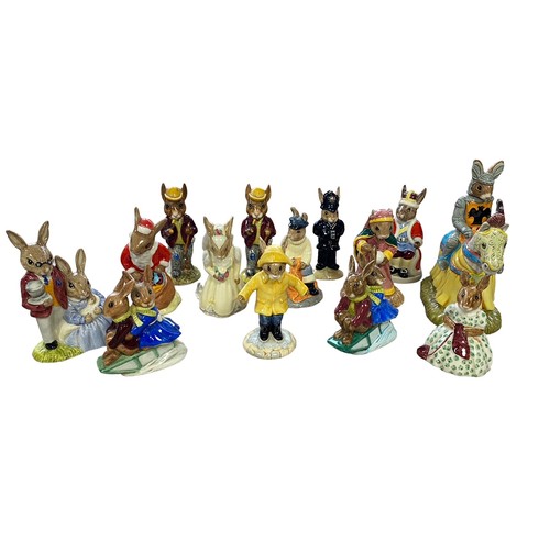 113 - Royal Doulton Bunnykins figures (19) plus money ball, to include boxed figures (5) Robin Hood DB 244... 