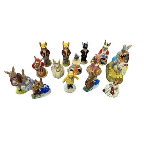 113 - Royal Doulton Bunnykins figures (19) plus money ball, to include boxed figures (5) Robin Hood DB 244... 