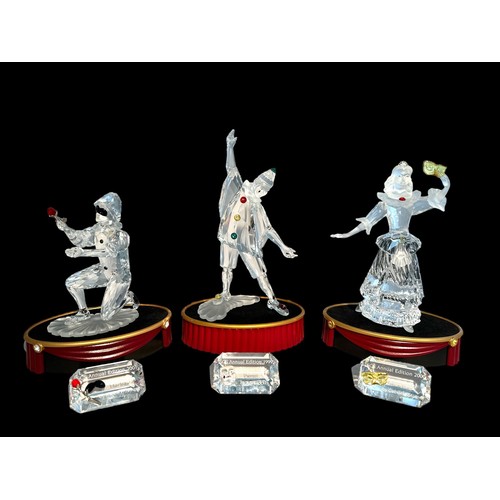 245 - SWAROVSKI COLLECTORS' SOCIETY Three Annual Edition figures designed by Gabriele Stamey, Masquerade C... 