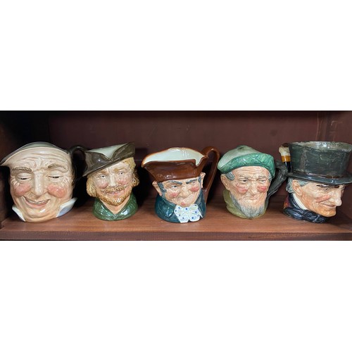 464 - Royal Doulton character jugs (14) with Rip Van Winkle D6438, Mae West D6688, Jimmy Durante D6708, Sa... 