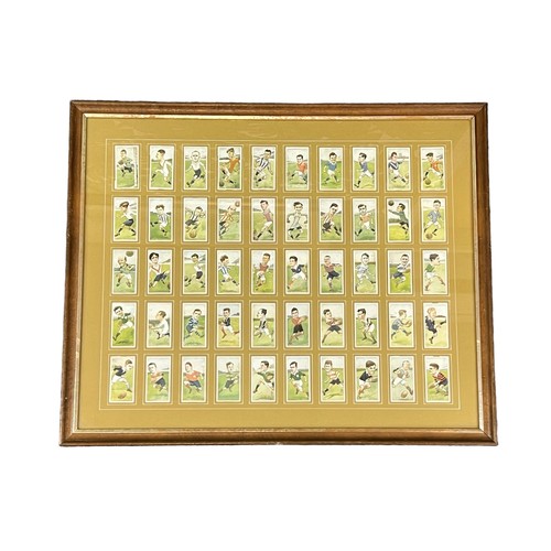 66 - Three framed Player Footballers sets with Football Caricatures by 