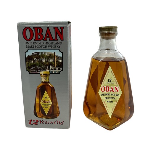 105 - Oban 12 Year Old John Hopkins and Co. single malt whisky. This early boxed example of Oban single ma... 