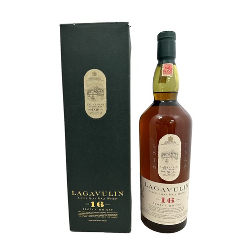 106 - Lagavulin 16 year old single malt whisky, boxed 1 litre bottle, 43% vol - rare WHITE HORSE DISTILLER... 