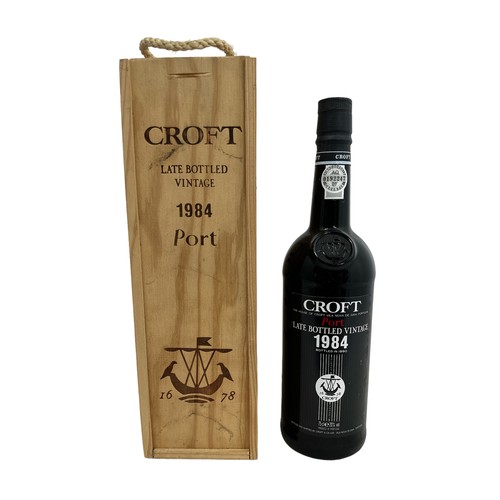 102 - A Bottle Of Croft Late Bottled Vintage Port 1984. Bottled In 1990 and presented in a wooden case. Co... 