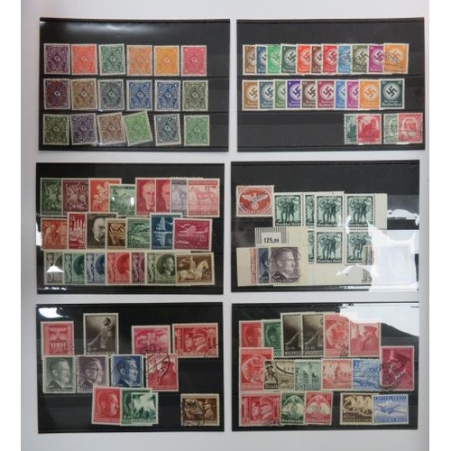 591 - Germany predominantly Third Reich range on cards, leaves etc including Culture M/S’s Mint/Used (some... 