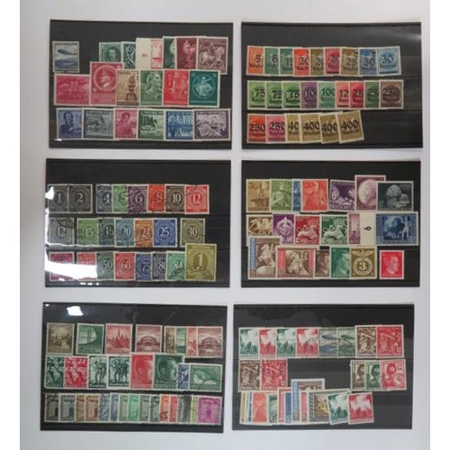 591 - Germany predominantly Third Reich range on cards, leaves etc including Culture M/S’s Mint/Used (some... 