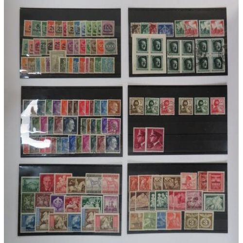 591 - Germany predominantly Third Reich range on cards, leaves etc including Culture M/S’s Mint/Used (some... 