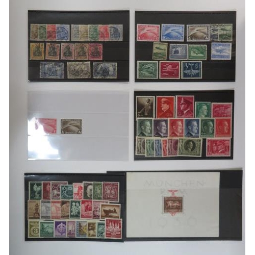 591 - Germany predominantly Third Reich range on cards, leaves etc including Culture M/S’s Mint/Used (some... 