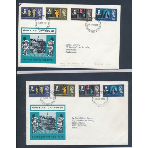 653 - Great Britain First Day Cover collection with better cancellations in five volumes and a small box o... 