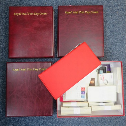 653 - Great Britain First Day Cover collection with better cancellations in five volumes and a small box o... 