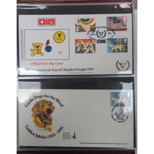 653 - Great Britain First Day Cover collection with better cancellations in five volumes and a small box o... 