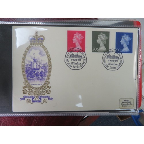 653 - Great Britain First Day Cover collection with better cancellations in five volumes and a small box o... 