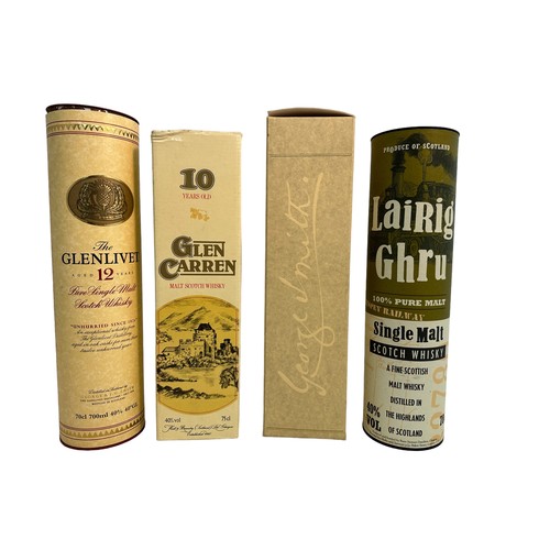 107 - Four bottles of Malt Scotch Whisky to include The Glenlivet 12 Year Old 70cl bottle in presentation ... 