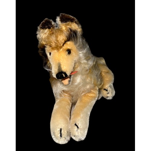 252 - Steiff seated Alsatian, button to ear, circa 1960's.