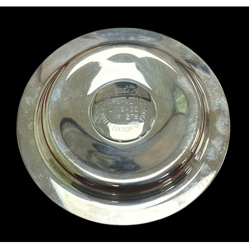 492 - Cased hallmarked silver Queen Elizabeth II commemorative dish. The Royal Lineage limited edition no.... 