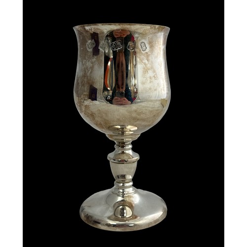 411 - Queens Silver Jubilee silver goblet by A.T Cannon Ltd Birmingham, limited edition no.256 of 1,000, i... 