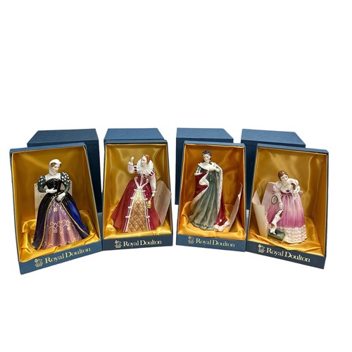 211 - Royal Doulton - four Queens of the Realm figures, comprising  Mary Queen of Scots HN 3142 No.502, Qu... 