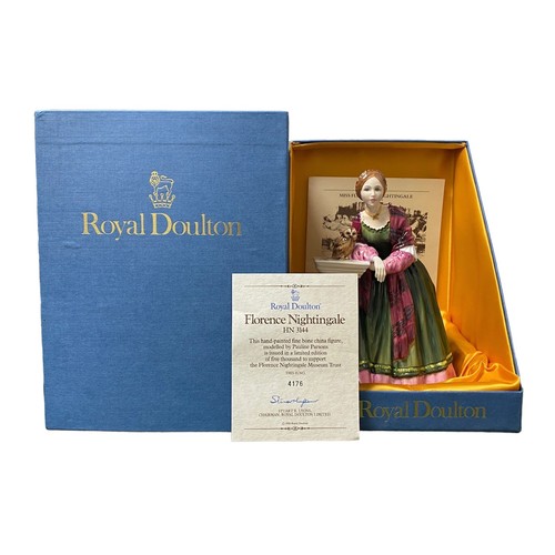 213 - Royal Doulton Florence Nightingale figure HN 3144, limited edition No.4,176 of 5,000 with original b... 