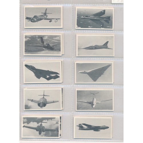 736 - Collection of aeroplane themed cigarette cards and postcards with cigarette and trade card sets in 2... 