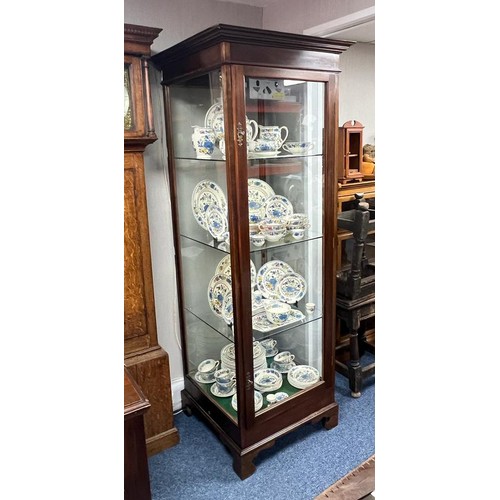 48 - Large display cabinet with 3 glass shelves, height 198cm, width 71cm, depth 71cm.