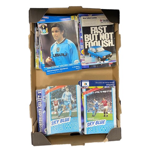 722 - Coventry City - A selection of over 1400 Football matchday programmes in 12 fruit trays. Mainly Cove... 