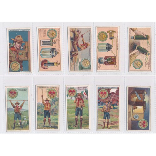 741 - Churchman 1916 Boy Scouts first series complete set of 50, in good to very good condition, apart for... 