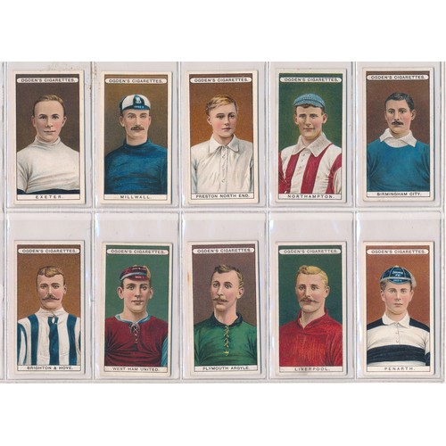 769 - Ogdens 1906 Football Club Colours complete set of 51 in very good condition with some better. Includ... 