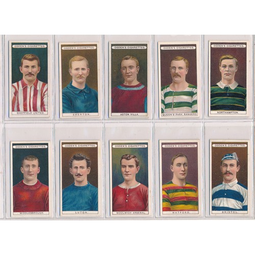 769 - Ogdens 1906 Football Club Colours complete set of 51 in very good condition with some better. Includ... 