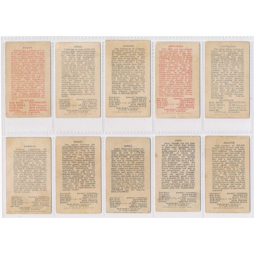 793 - American Tobacco Company Types of Nations without series title complete set of 50 cards, in fair to ... 