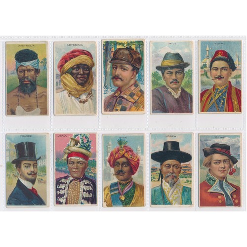 793 - American Tobacco Company Types of Nations without series title complete set of 50 cards, in fair to ... 