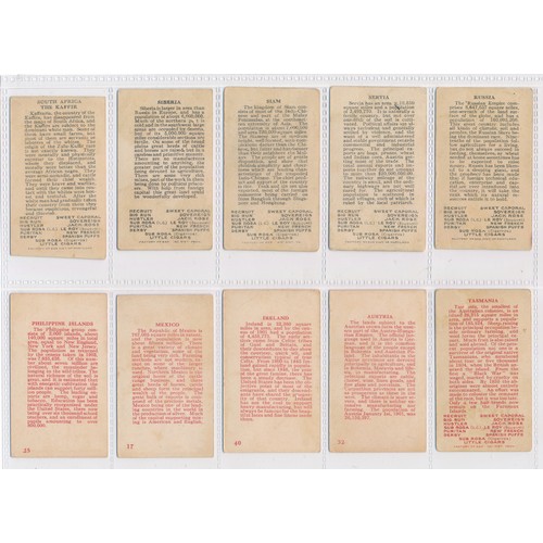 793 - American Tobacco Company Types of Nations without series title complete set of 50 cards, in fair to ... 