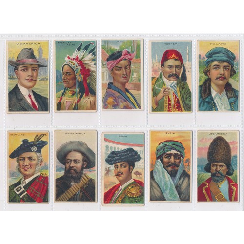 793 - American Tobacco Company Types of Nations without series title complete set of 50 cards, in fair to ... 