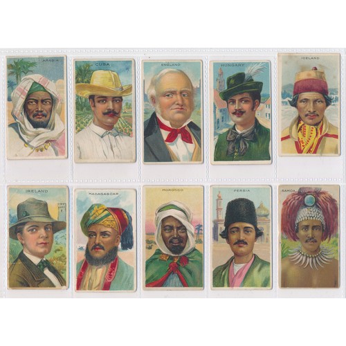 793 - American Tobacco Company Types of Nations without series title complete set of 50 cards, in fair to ... 