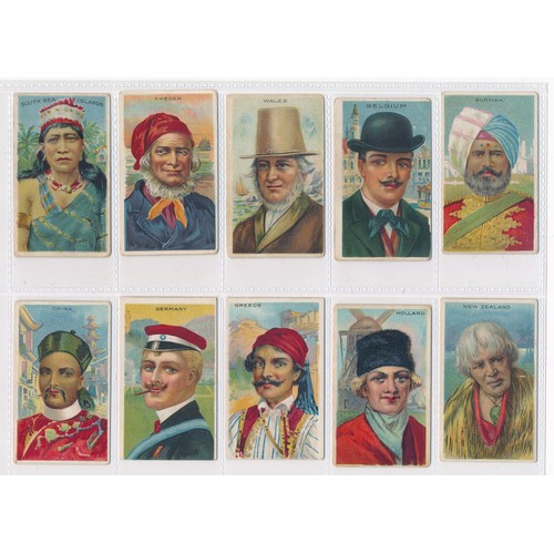 793 - American Tobacco Company Types of Nations without series title complete set of 50 cards, in fair to ... 