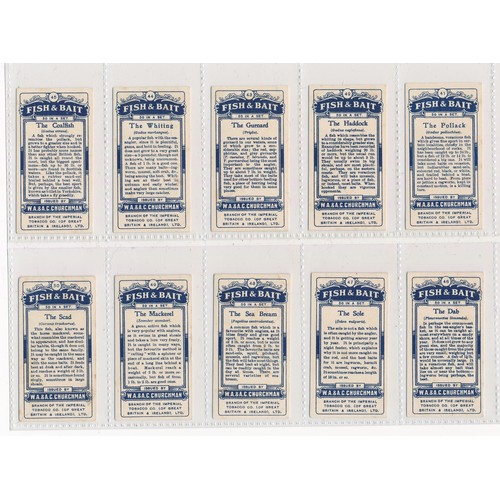 740 - Churchman 1914 Fish & Bait complete set of 50, in very good to excellent condition. Cat. £375