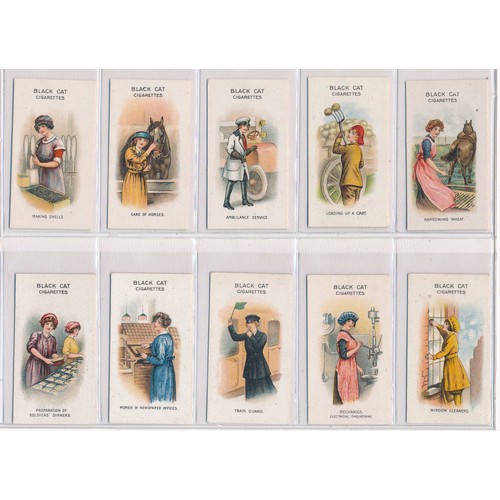 739 - Carreras 1916 Women On War Work complete set of 50, in very good to excellent condition apart from t... 