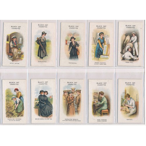 739 - Carreras 1916 Women On War Work complete set of 50, in very good to excellent condition apart from t... 