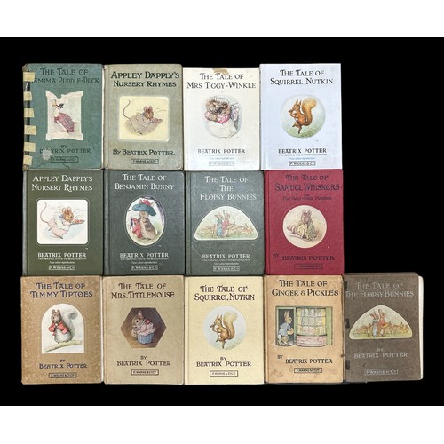 706 - Beatrix Potter books by Warne & Co. (13), including The Tale of Benjamin Bunny, The Tale of the Flop... 