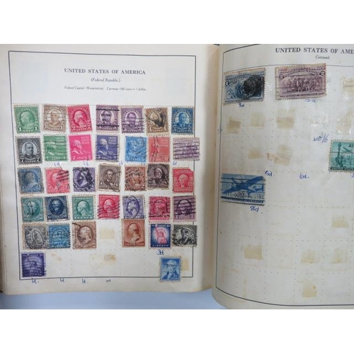 572 - World used collection in three old Schoolboy books, also Strand album with middle period used and sm... 