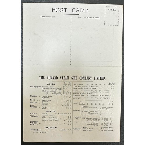 74 - Ocean Liner memorabilia housed in two binders to include menus, lists of passengers etc with; The Cu... 