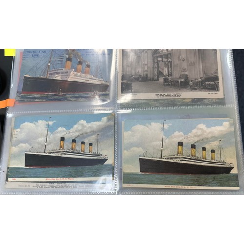 667 - Ocean Liners – Collection of Ocean liner postcards across two binders, including; Orient Line S.S. O... 