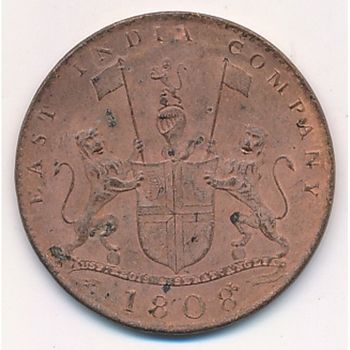 76 - Shipwreck Artefact - East India Company, Madras Presidency, European Minting, 1803-8, Soho, copper 1... 