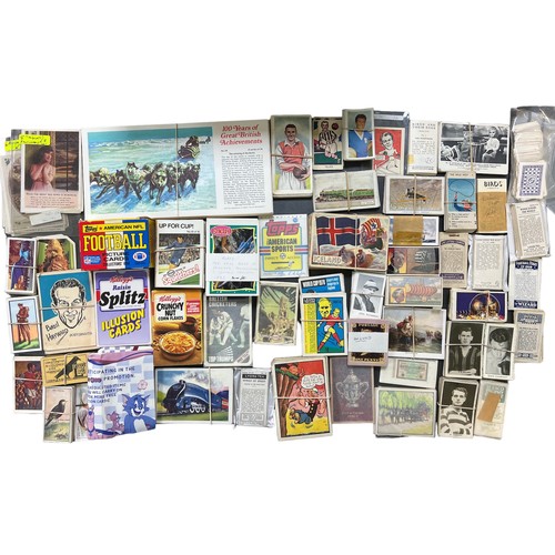 796 - Trade card collection with complete and part sets in mixed condition, good football content, with ex... 