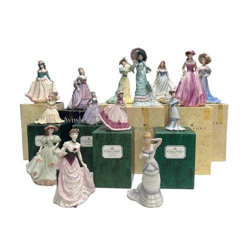 69 - Coalport figurines (14) with boxed Age of Elegance range including 