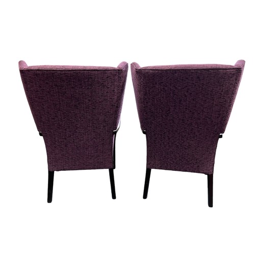 269 - A pair of mid 20th Century Parker Knoll arm chairs, recently reupholstered, width 64cm, depth 84cm, ... 