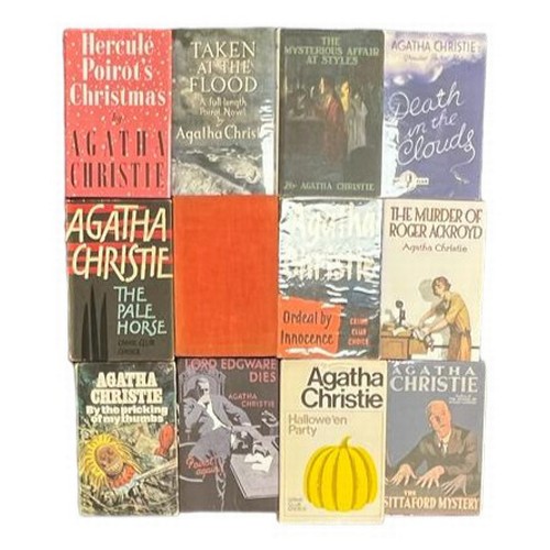 705 - Range of Agatha Christie novels (12), to include Hercule Poirot Christmas, Murder Is Easy, The Pale ... 