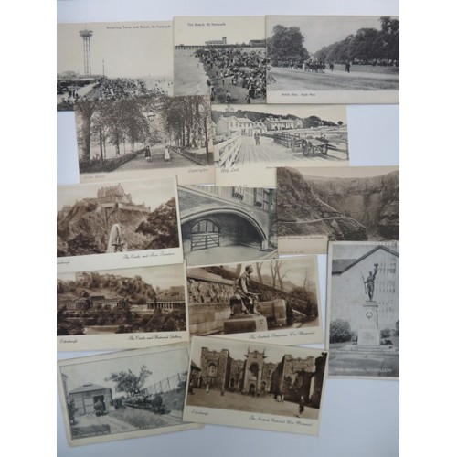 678 - A selection of interesting pictorial postcards including; various locations and buildings with Manch... 