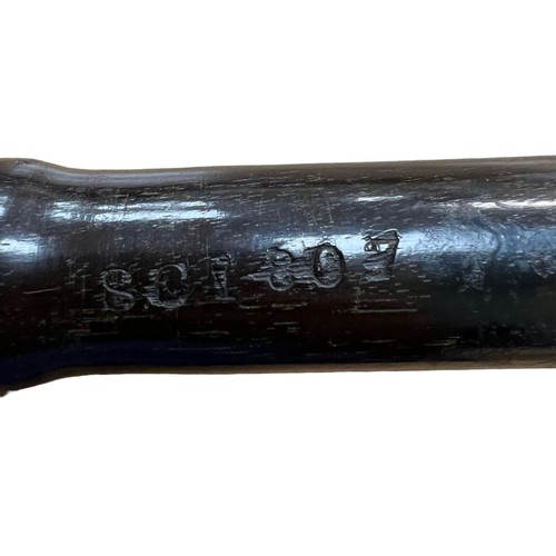 508 - Birmingham Special Constabulary wooden police truncheon dated 1910-1919, coat of arms has some wear.